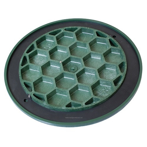 12" Structural Foam Solid Septic Riser Cover (Green) The Drainage