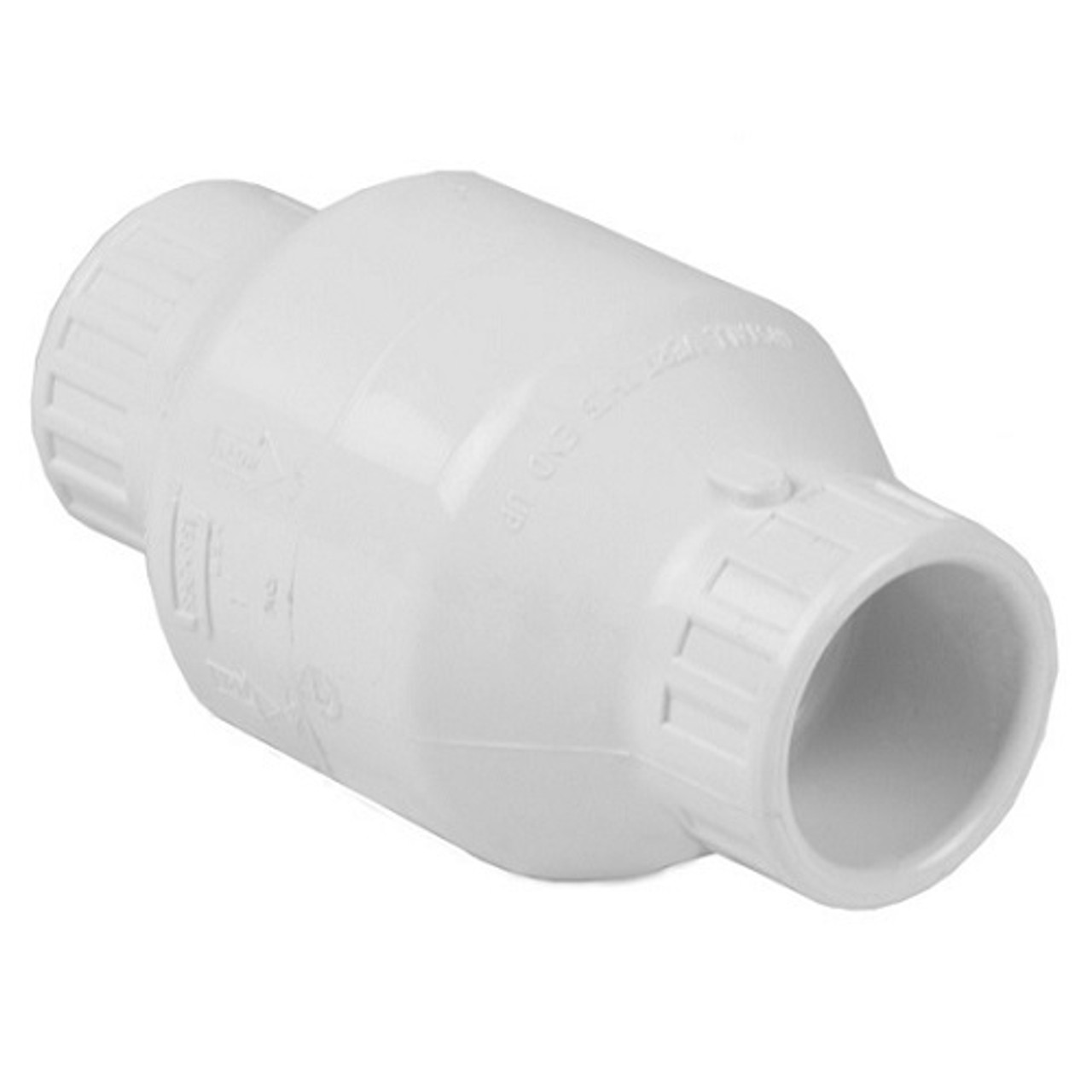 White Pvc 1 1 4 Swing Check Valve S X S The Drainage Products Store