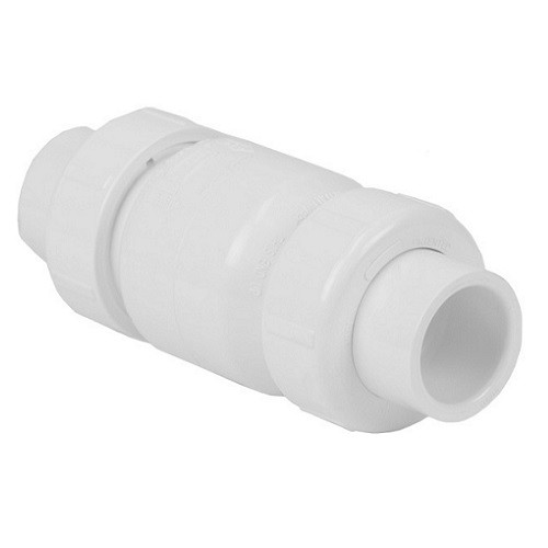 White Pvc 1 1 2 True Union Swing Check Valve S X S The Drainage Products Store
