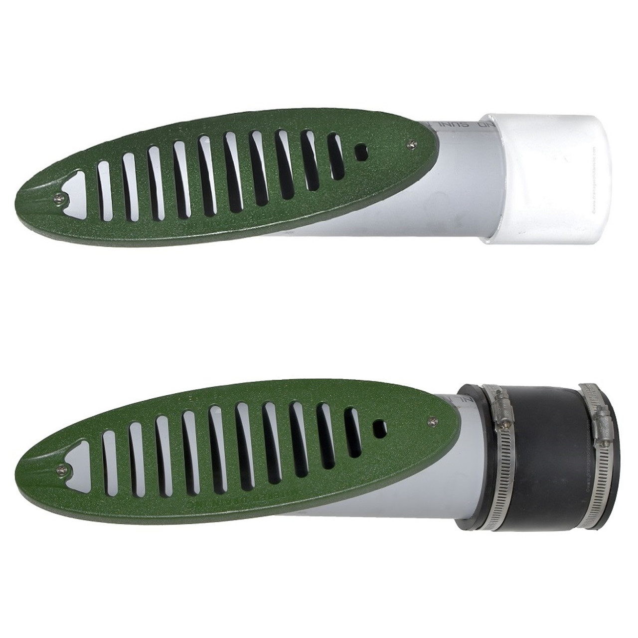 2PCS Yard Drain Emitter, Angled Slope Drainage Pipe, Angled Drain Emitter For Sump Pump Discharge & Gutter Downspout Extensions, Compatible With 4- Inches Connections