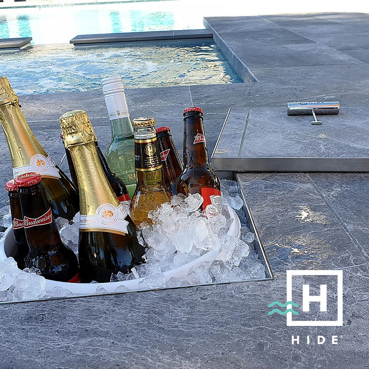 Hide HSL12-0.8 Skimmer-Deckel-Set – Universelle Poolabdeckung Aus Edelstahl, Bündig & Sicher
