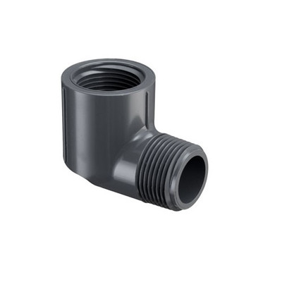 1 1/4" PVC Schedule 80 90 (1/4) (MPT x FPT)