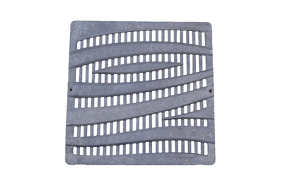 NDS Square Decorative Wave Cast Iron Grate for 12" Basin