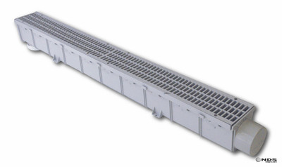 NDS Pro Series 3" x 1 Meter Channel Drain & Grate Kit (Box of 10)