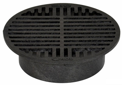 NDS  8" Round Grate for 6" Pipe or Basin - Black (Box of 10)