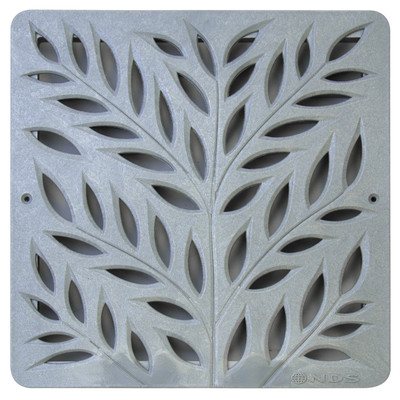 NDS Square Decorative Botanical Grate for 12" Basin - Gray (Box of 8)