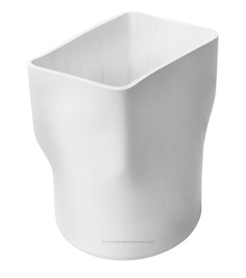 PVC 4" x 5" x 6" IPS Downspout Adapter (Centered) (DSA x Spigot)