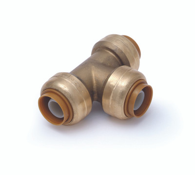 SharkBite 1/2" Brass Push-Fit Tee (Lead Free)