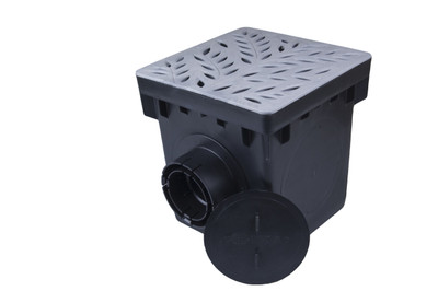 NDS 12" Catch Basin Kit w/ Gray Decorative Botanical Grate NDS 12" Catch Basin Kit w/ Gray Decorative Botanical Grate