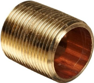 1" x Close Brass Nipple (MPT x MPT)