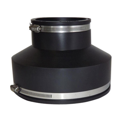 PVC  4" x 3" Flexible Coupling (Clay x CI/Plastic)