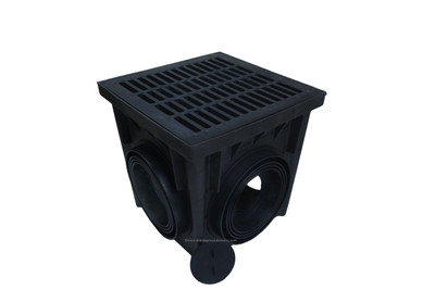 NDS 24" Four Hole Catch Basin Kit w/ Black Grate