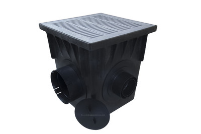 NDS 18" Four Hole Catch Basin Kit w/ Gray Grate