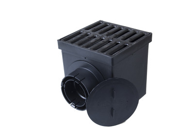 NDS 9" Two Hole Catch Basin Kit w/ Cast Iron Grate