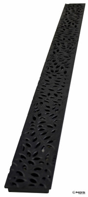 NDS Mini Channel Decorative Botanical Grate - Black (Each)