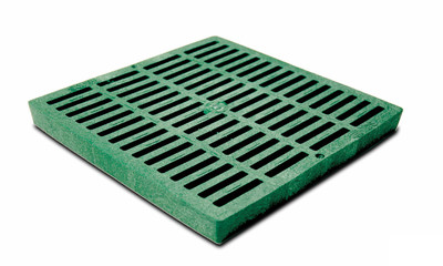 NDS Square Plastic Grate for 12" Basin - Green (Each)