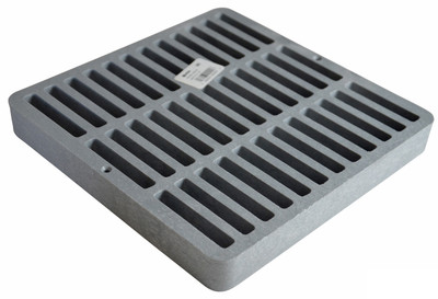 NDS Square Plastic Grate for 9" Basin - Gray (Each)