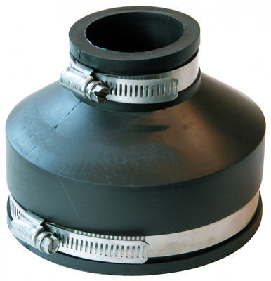 PVC  4" x 1 1/2" Flexible Coupling (CI/Plastic x CI/Plastic)