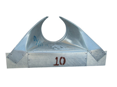 24" Metal End Section for Corrugated Plastic Pipe w/Rod & Lug