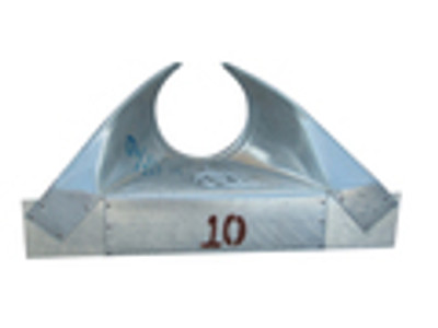 30" Metal End Section for Corrugated Plastic Pipe w/Rod & Lug