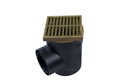 NDS Spee-D Basin Single Outlet Square Polished Brass Kit