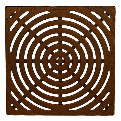 Iron Age Baked on Oil Finish Cast Iron Bullseye Grate for 12" Basin