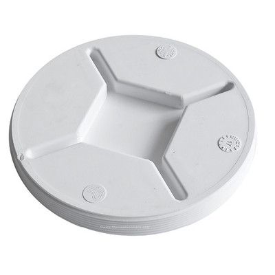 8" PVC SDR35 Countersunk Threaded Plug (MPT) 8" PVC SDR35 Countersunk Threaded Plug (MPT)