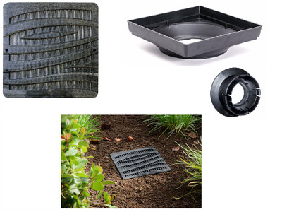 NDS 12" Low Profile Kit w/ Black Wave Grate