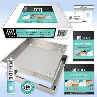 Hide 12" Skimmer Lid & Access Cover Kit, 2 1/4" - 2 1/2"  HSL12-2.5