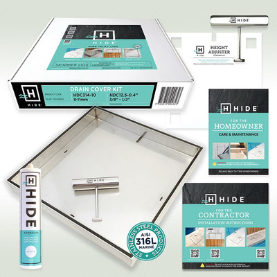 Hide 12 1/2" Drain Cover Kit , 3/8" - 1/2"  HDC12.5-0.4