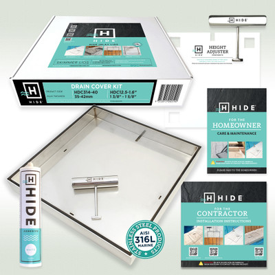 Hide 12 1/2" Drain Cover Kit, 2" - 2 1/2"  HDC12.5-2.5