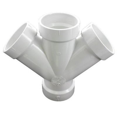 4" x 4" x 4" x 4" PVC DWV Double Wye (S x S x S x S)