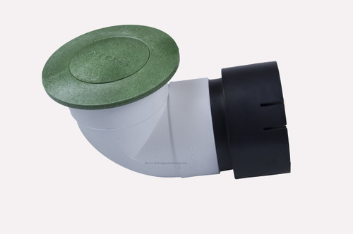 4" NDS Pop-Up Emitter with Elbow & Universal Adapter (Green) (Each)