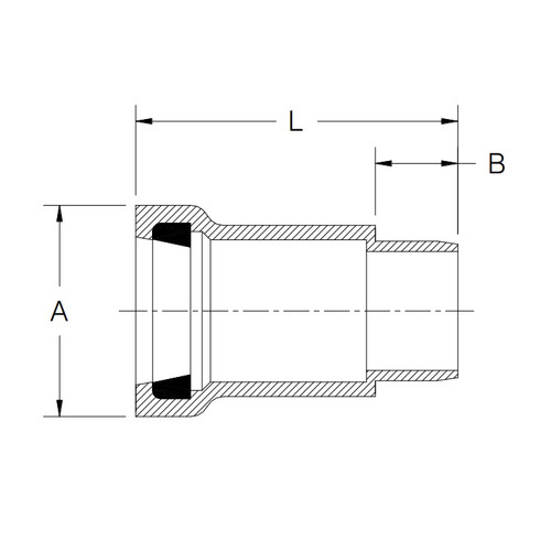 2" PVC IPS Gasket Joint Spigot Adapter (G x Spigot)