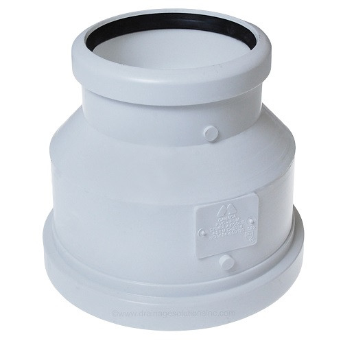 6" PVC SDR35 X 4" DWV Gasket Joint Reducer Coupling (G x G) The