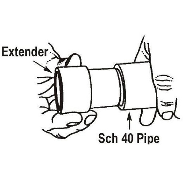 1" PVC Schedule 40 Pipe Extender Repair Fitting