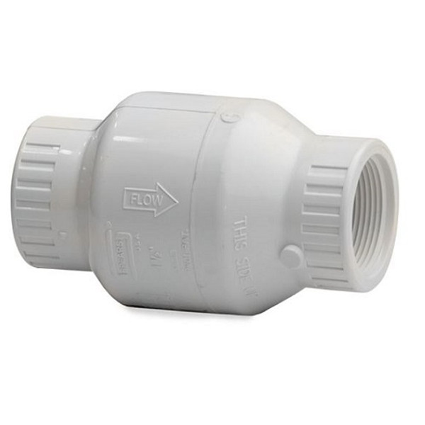 White PVC 3 Swing Check Valve FPT x FPT The Drainage Products Store
