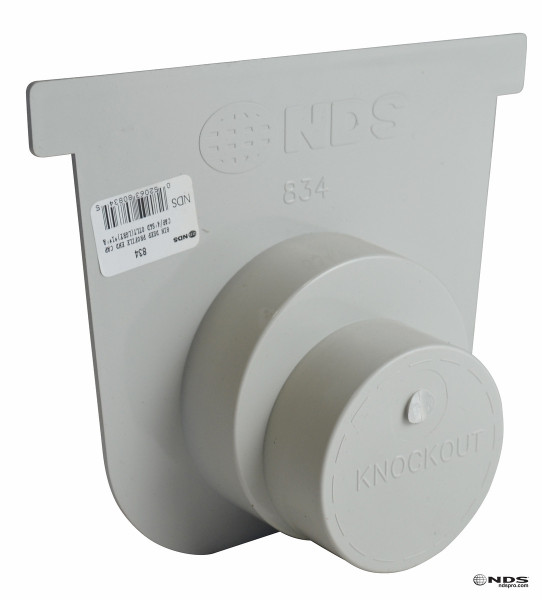 NDS Pro Series 8" Deep Profile Channel Drain End Outlet / Cap