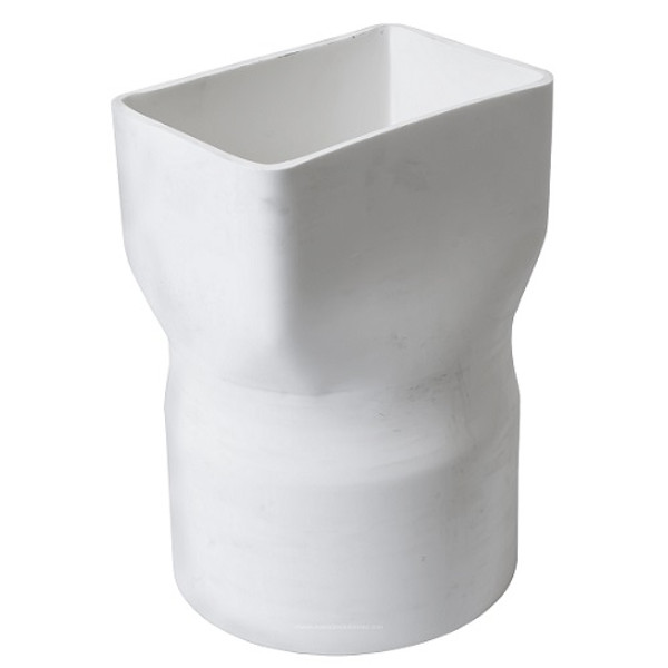 PVC 4" x 6" x 6" SDR35 Downspout Adapter (Centered) (DSA x Hub)