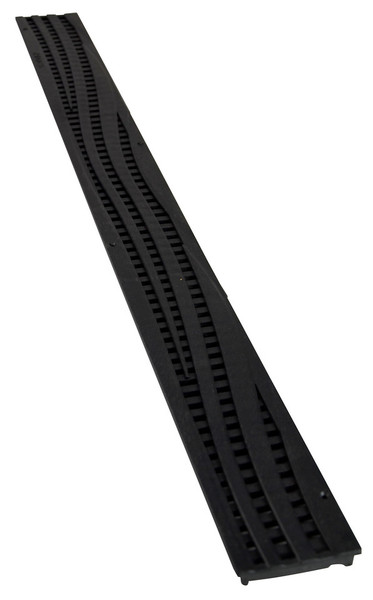 NDS Mini Channel Decorative Wave Grate - Black (Each)