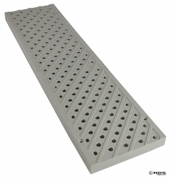 NDS Pro Series 5" Pedestrian Traffic Channel Grate - Gray (Box of 10)