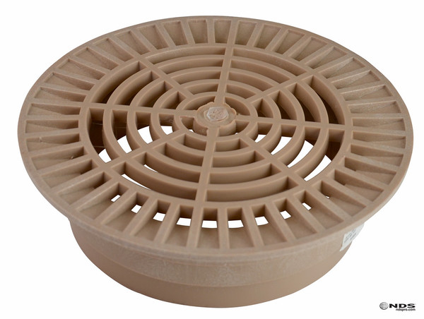 NDS 10" Round Grate for 8" Pipe - Sand (Box of 10)