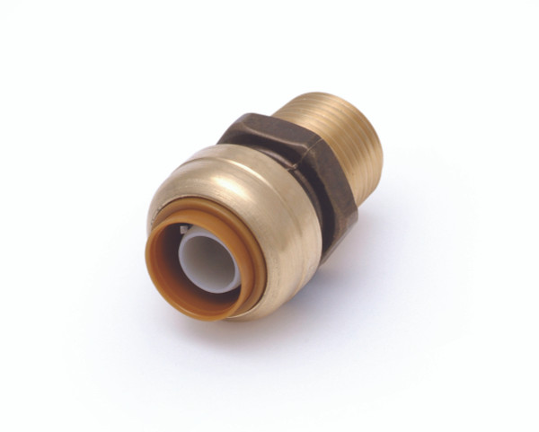 SharkBite 1/2" Brass Push-Fit x MPT Adapter (Lead Free)