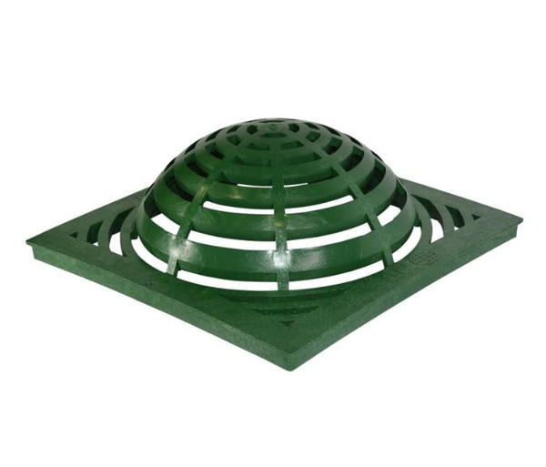 NDS Square Plastic Atrium Grate 18" Basin - Green
