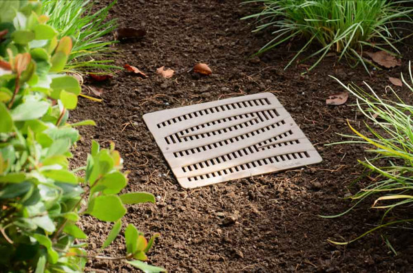 NDS 12" Catch Basin Kit w/ Sand Decorative Wave Grate