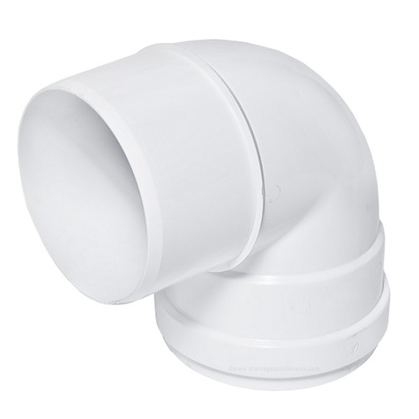 4" PVC SDR35 Gasket Joint Short Turn Street 90 (1/4) (G x Sp)