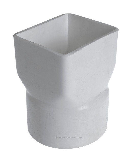 PVC 6" x 8" x 8" IPS Downspout Adapter (Centered) (DSA x Hub)