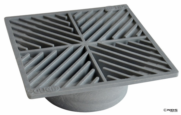 NDS  6" Square Grate - Gray (Each)