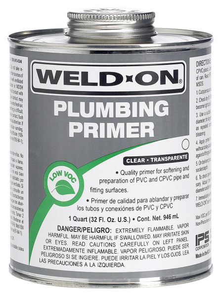 IPS Quart Plumbing Primer - Clear - NSF Listed
