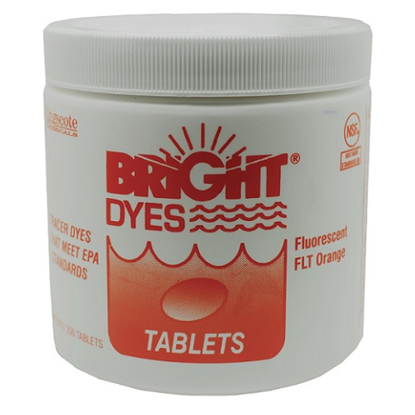 Bright Dyes Fluorescent FLT Orange Dye Tablets (200 Tablets)